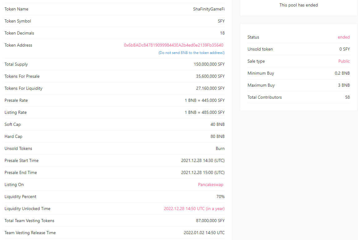 pinksale information