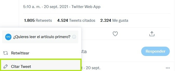 citar tuit