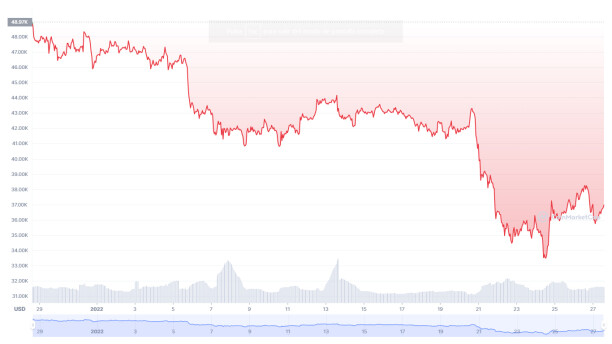 Bitcoin in January 2022