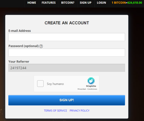 Freebitco.in Sing Up