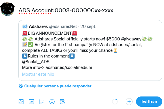 Adshares en Twitter