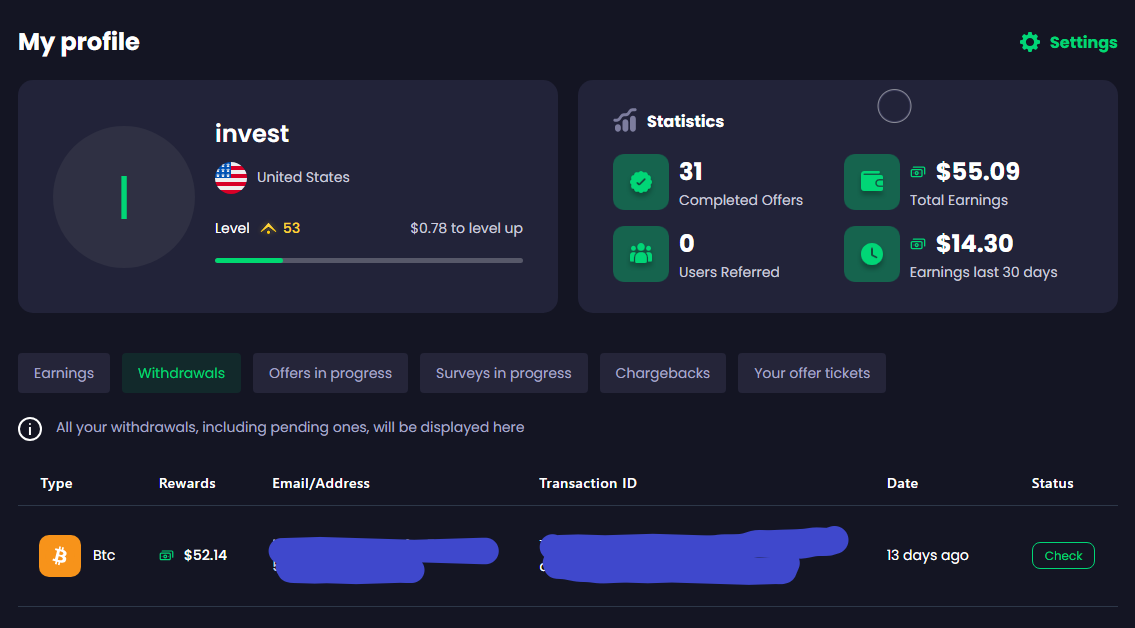 FreeCash Withdrawal - @alexsungnyc