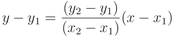Equation of line when two points are given