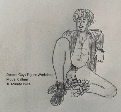 10-minute timed sketch of model Callum