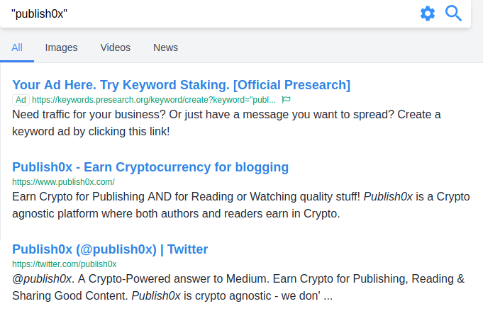 Search with brackets