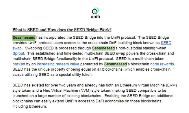 Seed Bridge Unifi Protocol