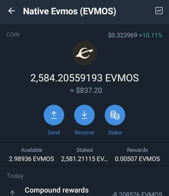 Trust Wallet Stake Evmos