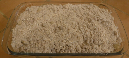 Apple Cinnamon Crumble in Pan