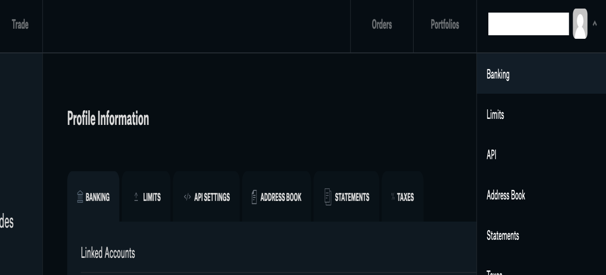 coinbase bank account