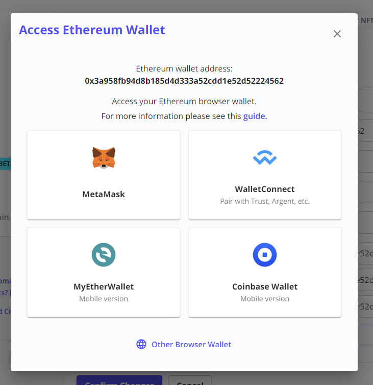 wallet options picture