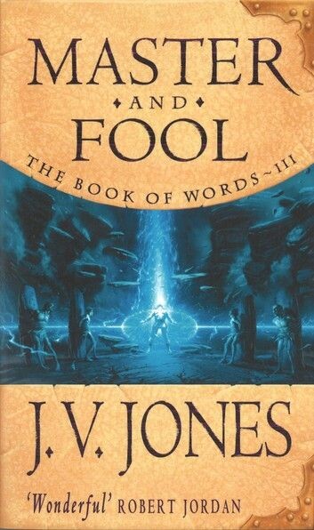 Book Cover of the third book of the fantasy novel series The Book of Words, Master and Fool.