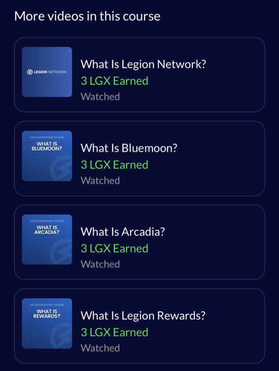 Legion Network learn &amp; earn