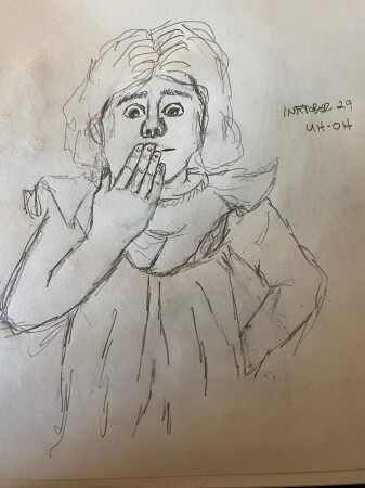 Girl saying