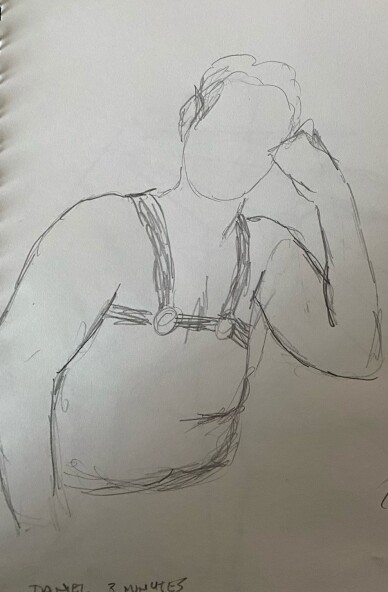 Daniel: 3-minute timed pencil sketch