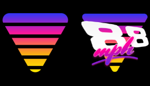 88mph retro 80's logo