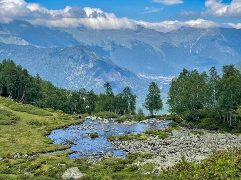 In the mountains