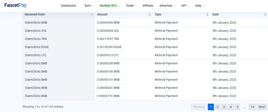 Proof of direct payments in wallet