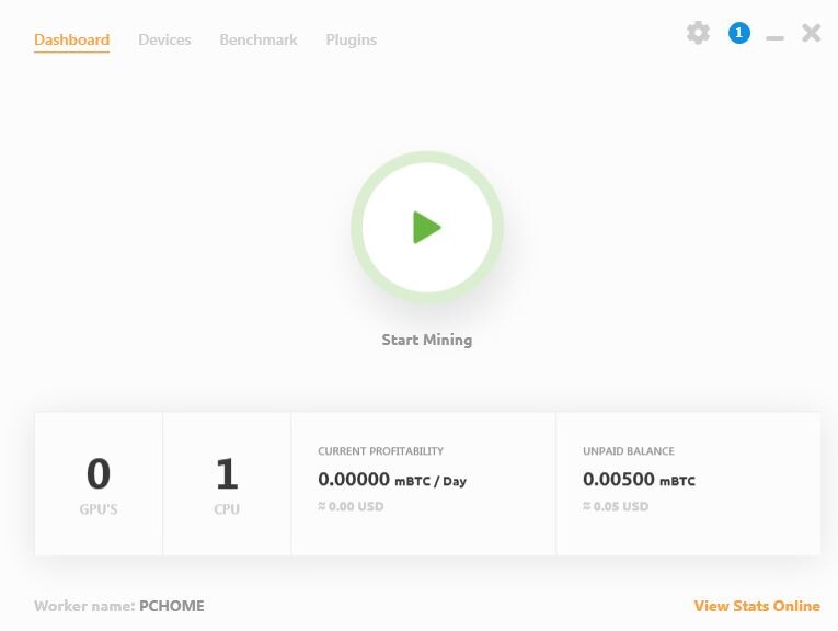Start Mining
