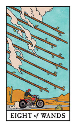 8 Of Wands Upright