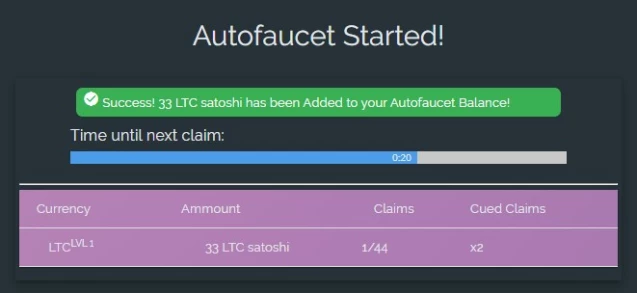 In this case I have set 2 runs of 44 claims each!