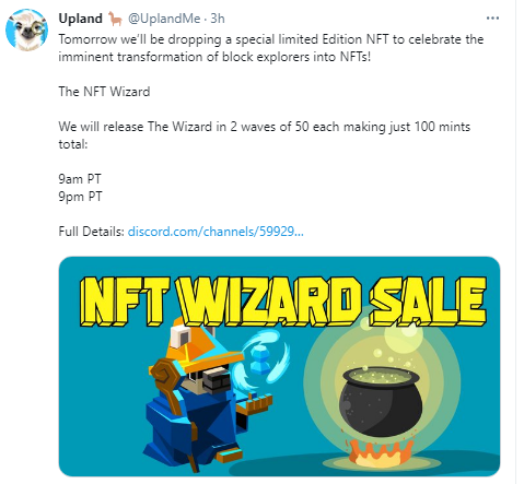 Upland Wizard NFT Sale