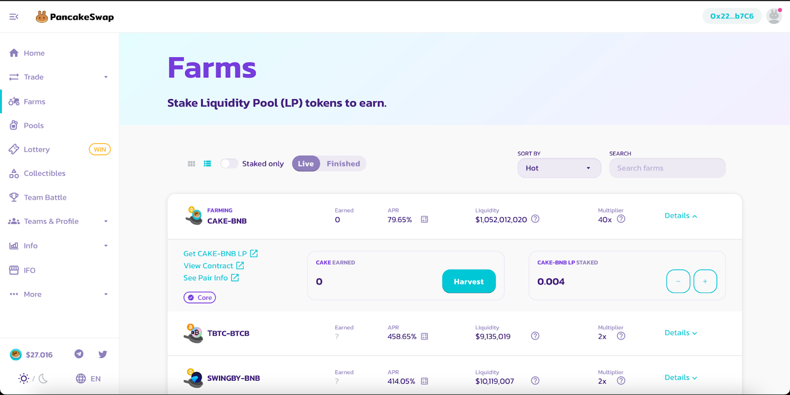 PancakeSwap v.2 How to Unstake Liquidity Pool