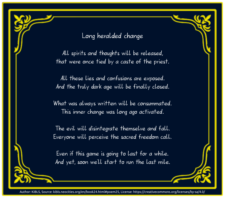 Long heralded change