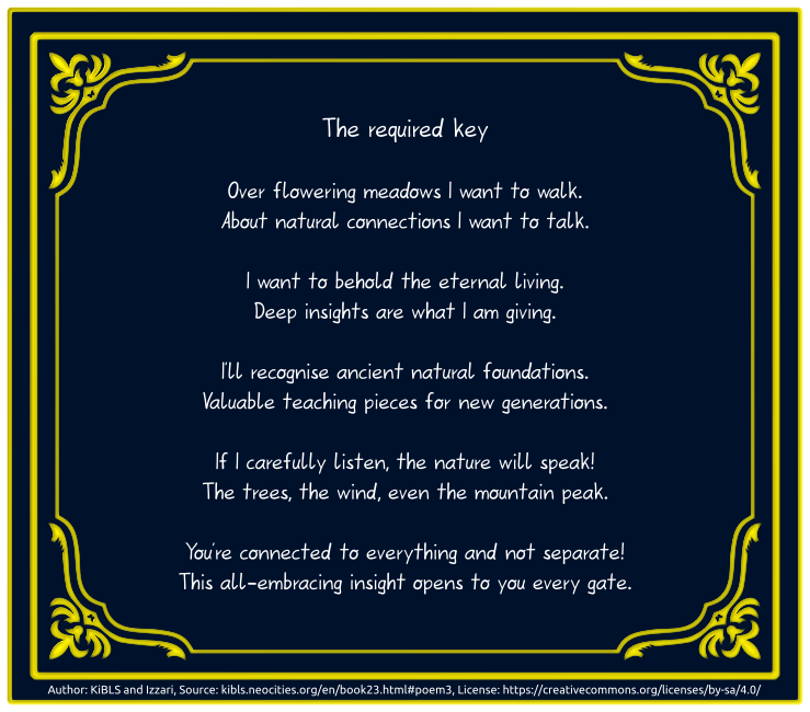 The required key