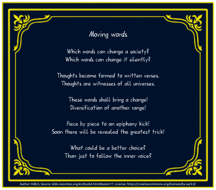 Moving words