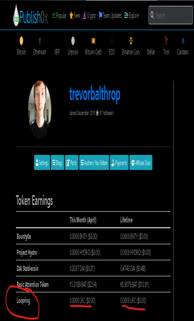 loopring lnc trevor balthrop