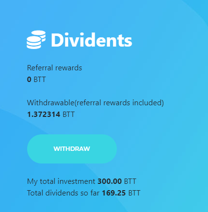 BTT INVESTMENT SO FAR
