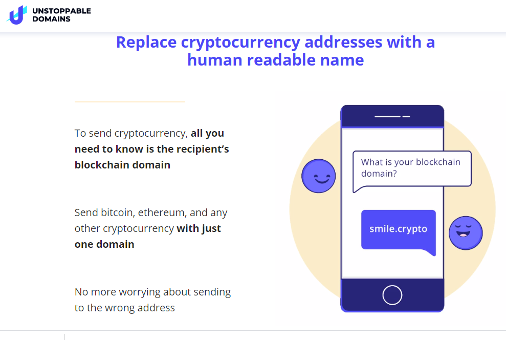 blockchain domain names, unstoppabledomains