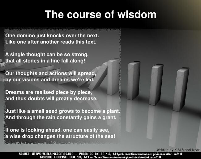 The course of wisdom