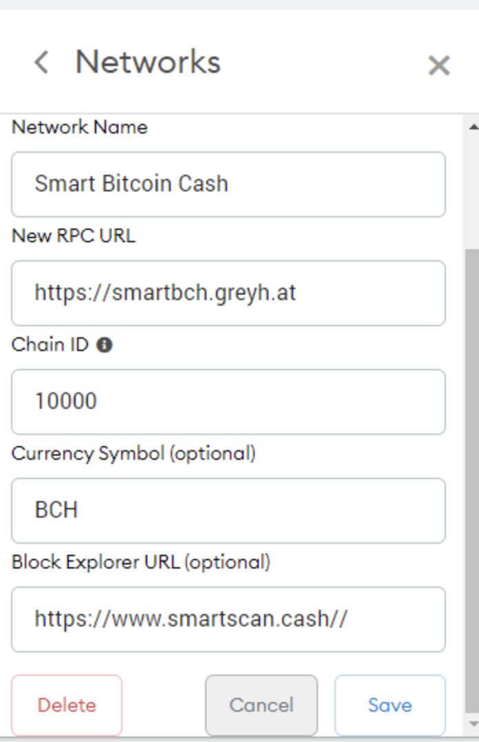 metamask RCP