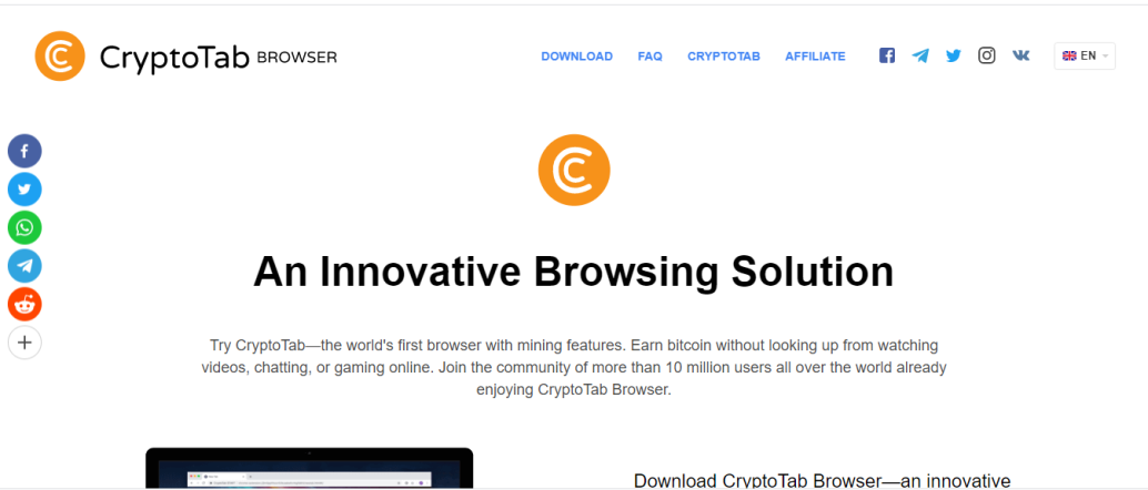 Cryptotab Browser Mine Bitcoin with Your Browser