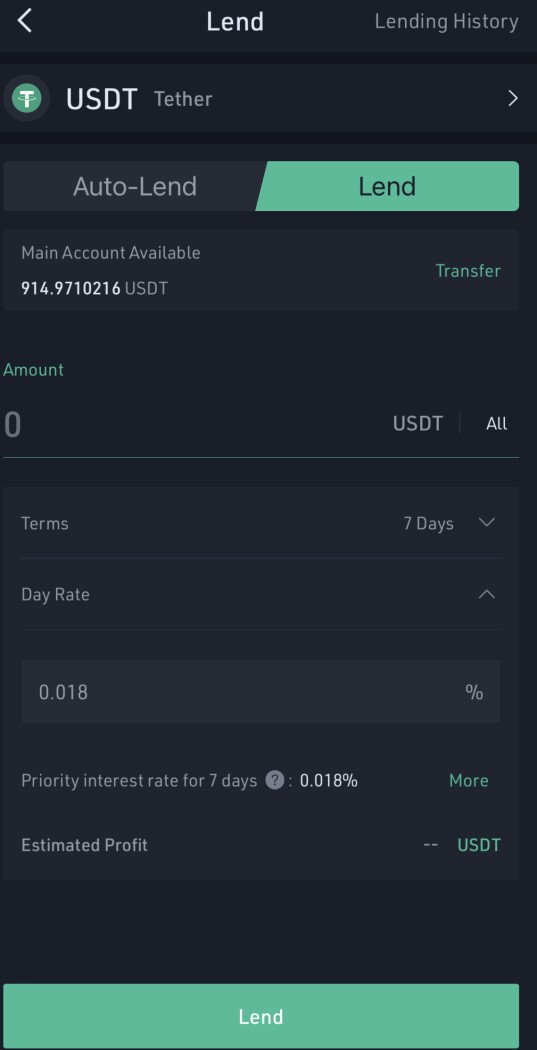 KuCoin Lending