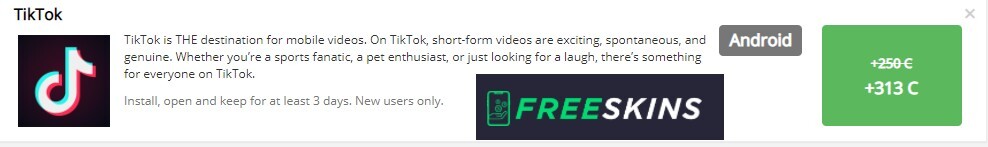 Freeskins offer