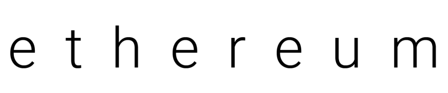 Ethereum word mark extreme spacing kerning
