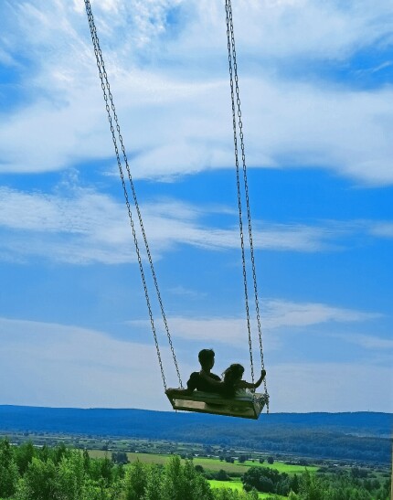 Swing in summer