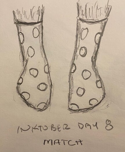 polkadot socks - pencil