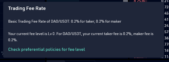 Special Fees for Special Trading Pairs