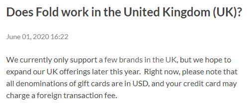 Does Fold work in the UK?