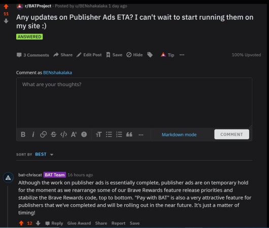 brave publisher ads