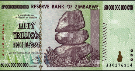 Zimbabwe - 50 Trillion Dollar Note