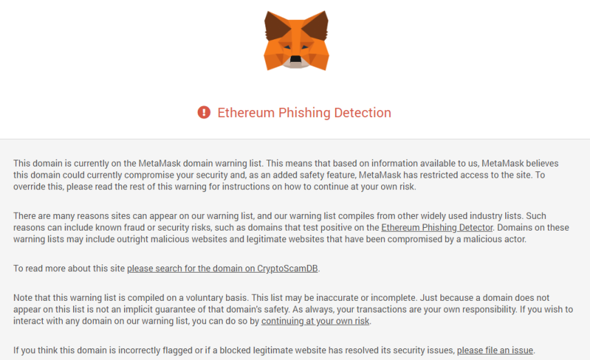 Ethereum Phishing Scam