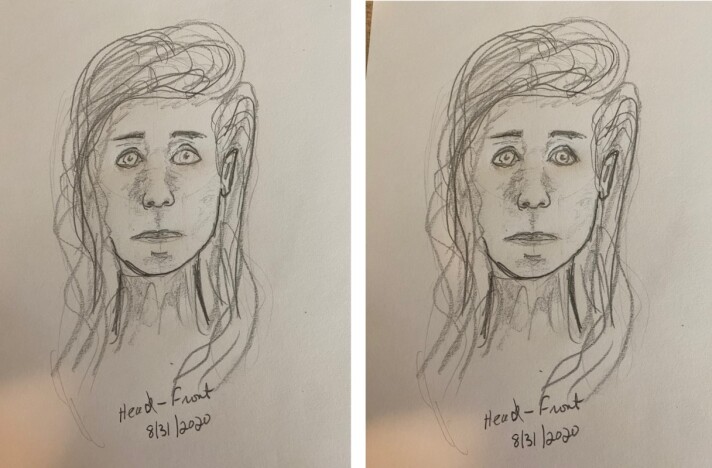 B&amp;A faces - pencil sketches