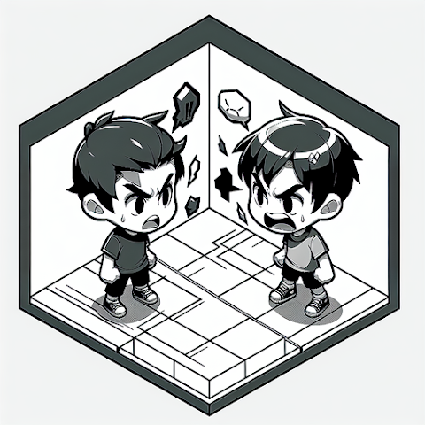 two boys arguing