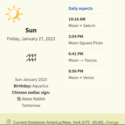 Jan 26 Astrology Aspects and transits