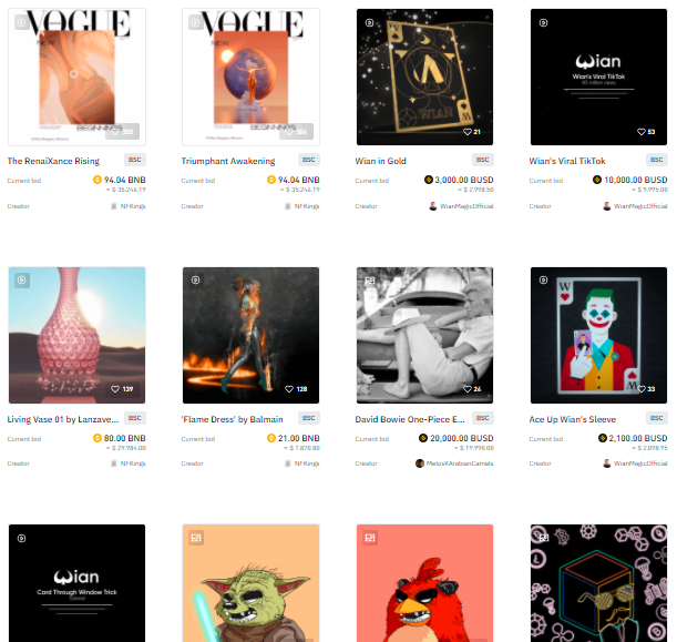 The Marketplace hosts leading artists such as those from Vogue Singapore, The Fabricant, Balmain etc