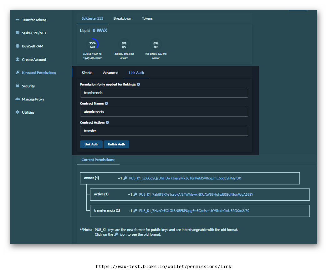 Link Permission